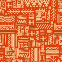 Seamless vector tribal texture set. Ethnic motifs group seamless texture. Vintage ethnic seamless backdrop.