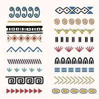 Tribal Indian collections background with round ornaments, patterns and elements. Cute of ethnic artistic patterns. vector