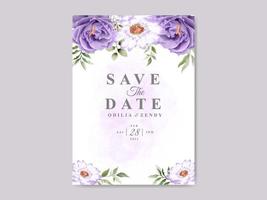 beautiful and elegant floral wedding save the date template