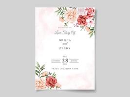 beautiful and elegant floral wedding invitation template