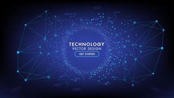 Abstract technology background Hi-tech communication concept vector