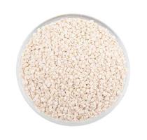 Urad Dal or Black Gram Split Pulse Unpolished Without Cover on White Background photo