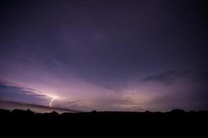 Lightning at night photo