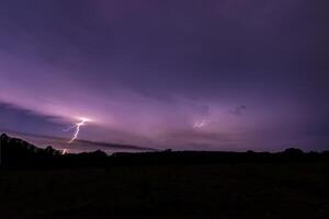 Lightning at night photo