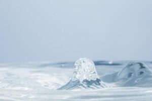 Water drops on the water surface photo