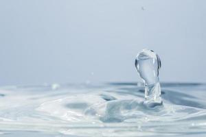 Water drops on the water surface photo