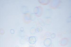 Bubbles in front of greyish-white background photo