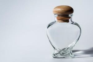 Heart shaped glass jar photo