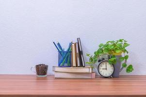 Objects on the office desk photo