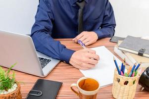 Businessman at his desk photo