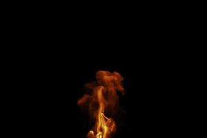 Fire on a black background photo