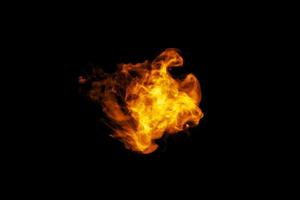 Fire on a black background photo