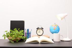 Books on the desk photo