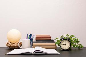 Books on the desk photo