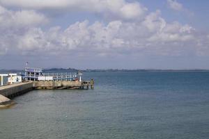 Empty port near water photo