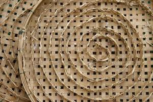 bamboo basket for silkworms nest photo