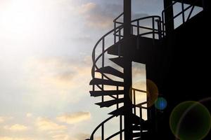 spiral iron staircase photo