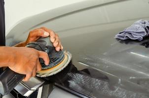 Buffing and polishing car photo