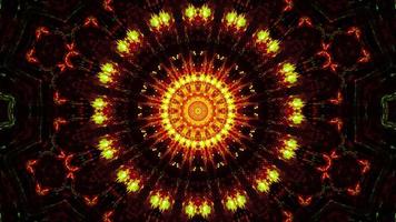 Blinking abstract flower yellow and red 3d illustration background wallpaper design artwork photo