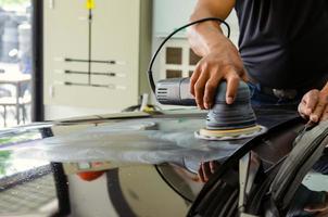 Buffing and polishing car photo