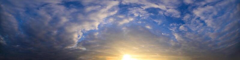 Clouds in the sky at sunset photo