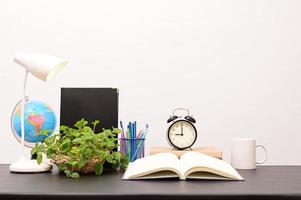 Books on the desk photo