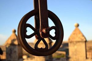 Old iron pulley photo