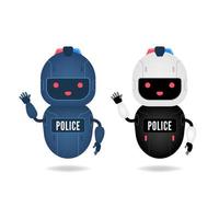 personaje de robot androide amigable con la policía.