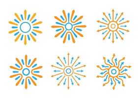 rays out of arrows vector set