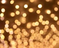 Golden bokeh lights photo