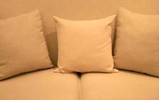 Pillows on sofa