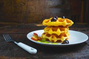 Stack of waffles photo
