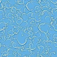 Vector seamless texture background pattern. Hand drawn, blue, white colors.