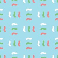 Vector seamless texture background pattern. Hand drawn, blue, red, green, white colors.