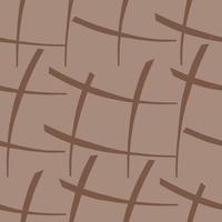 Vector seamless texture background pattern. Hand drawn, brown colors.