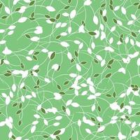 Vector seamless texture background pattern. Hand drawn, green, white colors.