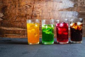 Assorted soft drinks photo