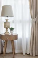 End table with lamp photo