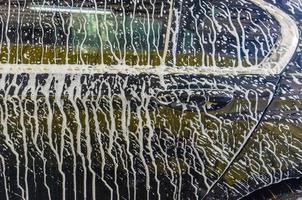 Car wash with foam photo