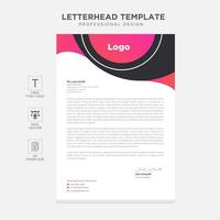 Elegant letterhead template design in minimalist style vector