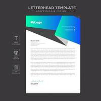 Elegant letterhead template design in minimalist style vector