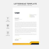 Elegant letterhead template design in minimalist style vector