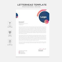 Elegant letterhead template design in minimalist style vector