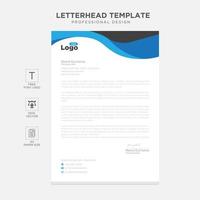 Elegant letterhead template design in minimalist style vector