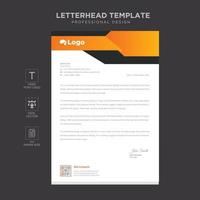 Elegant letterhead template design in minimalist style vector