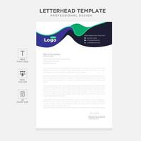 Elegant letterhead template design in minimalist style vector