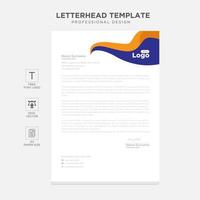 Elegant letterhead template design in minimalist style vector