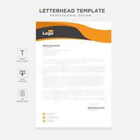 Elegant letterhead template design in minimalist style vector