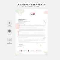 Elegant letterhead template design in minimalist style vector