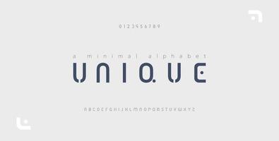 Minimal font creative modern alphabet set vector